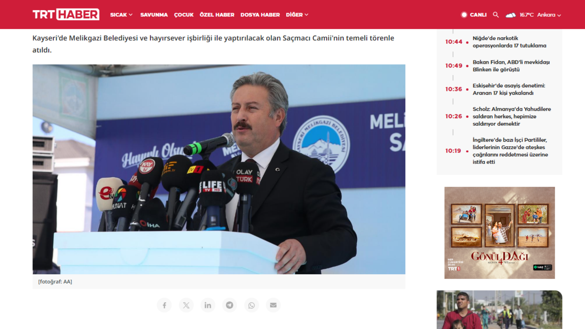 Mustafa Palancıoğlu TRT HABER'de